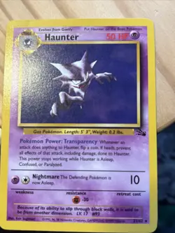 Pokemon Cards - Haunter Fossil Non-holo 21/62 LP/NM - Image 1