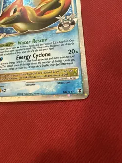 Pokemon Floatzel GL Lv.X 104/111 2008 Holo SP Level Up Pokemon TCG Card Stock - Image 3