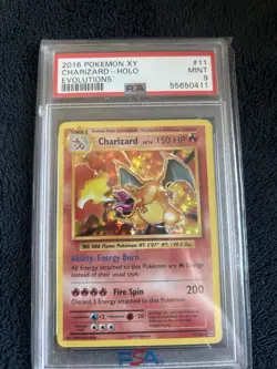 Pokemon TCG Charizard 11/108 Evolutions Holo Rare PSA 9 English Dragon 2016 - Image 1