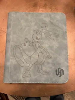 Pokemon Mew/Mewtwo Laser Engraved Top Loader Binder 4 Pocket Binder - Image 1