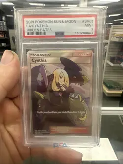 Cynthia Trainer SV82/SV94 Pokemon Hidden Fates Holo Rare PSA 9 - Image 1