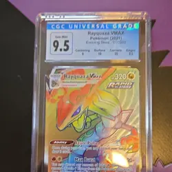 Rayquaza VMAX Secret Rare 217/203 Evolving Skies CGC 9.5 Holo Pokemon TCG - Image 4