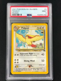 Pokemon 2001 Pidgeot 2/18 Islands Promo PSA 9 Mint - Image 1