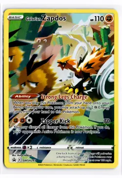 2023 TCG Pokemon #SWSH283 Galarian Zapdos Full Art Holo SWSH Black Star Promos - Image 1