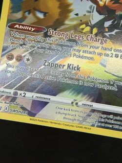 2023 TCG Pokemon #SWSH283 Galarian Zapdos Full Art Holo SWSH Black Star Promos - Image 4