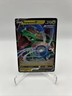 110/203 Rayquaza V Prize Pack Series Stamped Play Pokemon TCG Evolving Skies - Image 1