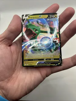 110/203 Rayquaza V Prize Pack Series Stamped Play Pokemon TCG Evolving Skies - Image 4