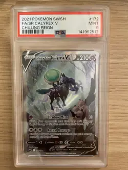 Pokemon Shadow Rider Calyrex V Chilling Reign Full Alt Art #172 PSA 9 Mint - Image 1