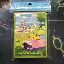 Pokemon Center Japan - Kagawa Deck Shield Slowpoke Pikachu Sleeve 64 *UK Stock* - Image 1