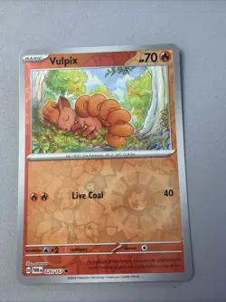 Pokemon TCG * SV Twilight Masquerade * 26/167 Vulpix REVERSE HOLO Common * NM - Image 1