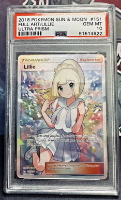 Full-Art Lillie Pokemon 2018 Sun & Moon Ultra Prism English 151/156 PSA 10 - Image 1