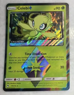Pokemon Celebi Prism Star #19/214 Lost Thunder Holo Lightly Played TCG - Image 1