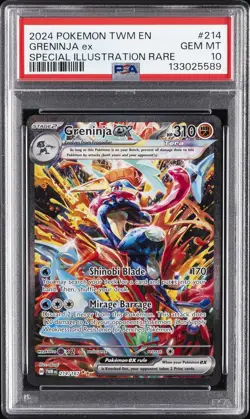 2024 POKEMON TWM EN-TWILIGHT MASQUERADE #214 GRENINJA EX PSA 10 - Image 1