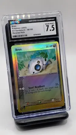 Aron - Pokemon EX Sandstorm Reverse Holo 56/100, Near Mint+ (CGC 7.5) - Image 1