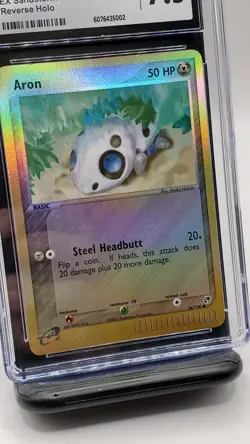 Aron - Pokemon EX Sandstorm Reverse Holo 56/100, Near Mint+ (CGC 7.5) - Image 2