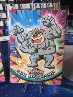 Pokemon TCG Machop #66 Machoke #67 Machamp #68 1999 TOPPS TV Series non holo LP - Image 3