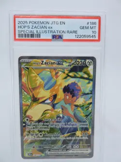 2025 Pokemon JTG Hop's Zacian ex #186 /159 Special Illustration Rare PSA 10 ENG - Image 1