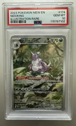 2023 POKEMON MEW EN-151 ILLUSTRATION RARE #174 NIDOKING PSA 10 - Image 1