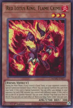 Red Lotus King, Flame Crime-Ultra Rare - 1St Edition - MZMU-EN077 - Maze of M... - Image 1