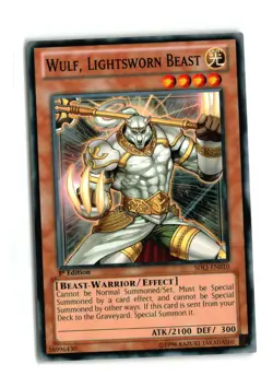 WULF, LIGHTSWORN BEAST SDLI-EN010 1st EDITION YUGIOH TCG LP - Image 1
