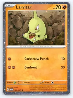 Larvitar 105/197 Cosmos Holo Pokemon Card TCG - Image 1