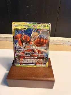 Pokemon TCG Pheromosa & Buzzwole GX Card 1/214 Unbroken Bonds Tag Team - Image 1