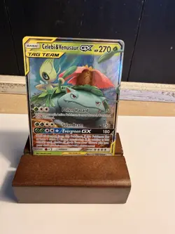Pokemon TCG Celebi & Venusaur GX Holo Ultra Rare Card Sun & Moon Team Up 1/181 - Image 1