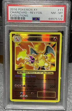 Pokemon Charizard 2016 XY Rev. Foil PSA 8 BEAUTIFUL CARD! 🔥 - Image 1