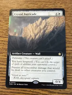 MTG Crystal Barricade (Extended Art) Regular - Foundations R MAGIC THE GATHERING - Image 1