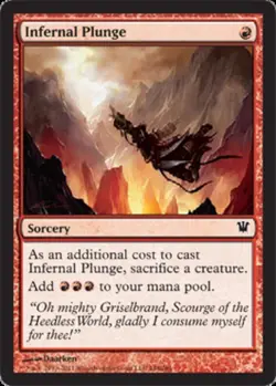 MTG magic cards 1x Infernal Plunge - Foil Innistrad NM-Mint, English - Image 1
