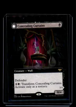 MTG Concealing Curtains (Extended Art) #367 Rare Innistrad: Crimson Vow - Image 1