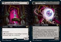 x1 Concealing Curtains // Revealing Eye - Foil - Extended Art R MTG Innistrad: C - Image 1