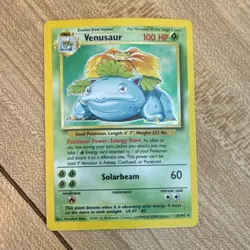 Pokemon TCG Venusaur 15/102 Base Set Holo Rare 1999-2000 - Image 1