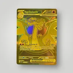 Mega Charizard X ex 130/094 Phantasmal Flames Gold HYPER Rare Pokemon TCG NM - Image 1