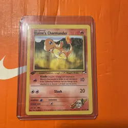 Pokemon TCG Blaine's Charmander 61/132 1st Edition Gym Heroes Common WOTC - Image 1
