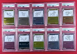 PSA 10 Yu Nagaba Pikachu Eevee’s Promo Complete Set Of 10 Pokemon Card Japanese - Image 1