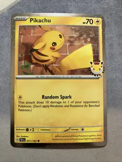 Pikachu 051/162 Stamped 2026 Pokemon Day 30 Promo TCG - Image 1