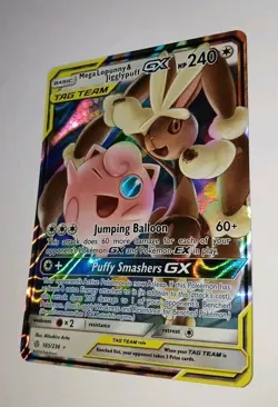 Mega LOPUNNY & JIGGLYPUFF GX - 165/236 - TAG TEAM Cosmic Eclipse 🌟 NM 🌟 Arita - Image 3