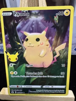 Pokemon Pikachu Holo Rare Full Art Celebrations 005/025 60 HP Basic Card - Image 1