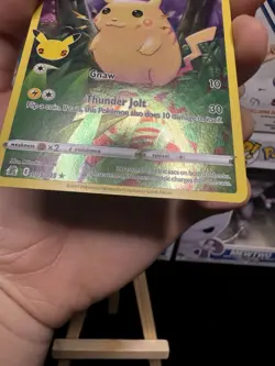 Pokemon Pikachu Holo Rare Full Art Celebrations 005/025 60 HP Basic Card - Image 2