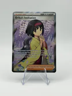 Pokemon TCG 151 Erika's Invitation Full Art Trainer Card 196/165 NM/M Condition - Image 1