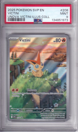 Pokemon TCG Victini Black Star Promo 208 PSA 9 - Image 1