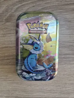 Pokemon TCG Scarlet & Violet Prismatic Evolutions Mini Tin Vaporeon New & Sealed - Image 1