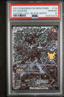 2021 Pokemon SWSH Celebrations Zekrom Classic Collection #114/114 PSA 10 - Image 1