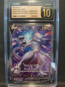 MEWTWO V Black Star Promo Holo #SWSH229 CGC Pristine 10 Pokemon TCG - Image 1