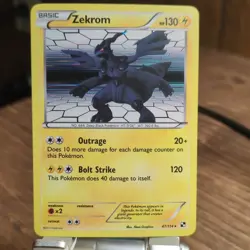 Pokemon Zekrom Black & White Holo Rare Basic Dragon 47/114 HP130 2011 English - Image 1
