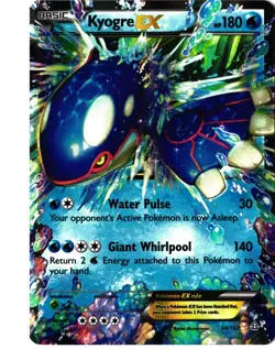 Primal Clash Kyogre EX 54/160 Holo Rare EX Pokemon NM/M - Image 1