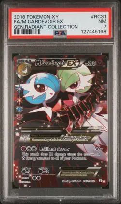 2016 POKEMON XY GENERATIONS RADIANT COLL #RC31 FULL ART/M GARDEVOIR EX PSA 7 - Image 1