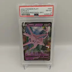 2022 Pokemon Play! Espeon V #064 Prize Pack Series 1 Pokemon Stamped PSA 8 - Image 1