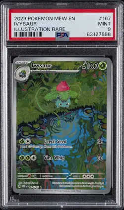 2023 POKEMON MEW EN-151 ILLUSTRATION RARE #167 IVYSAUR PSA 9 - Image 1